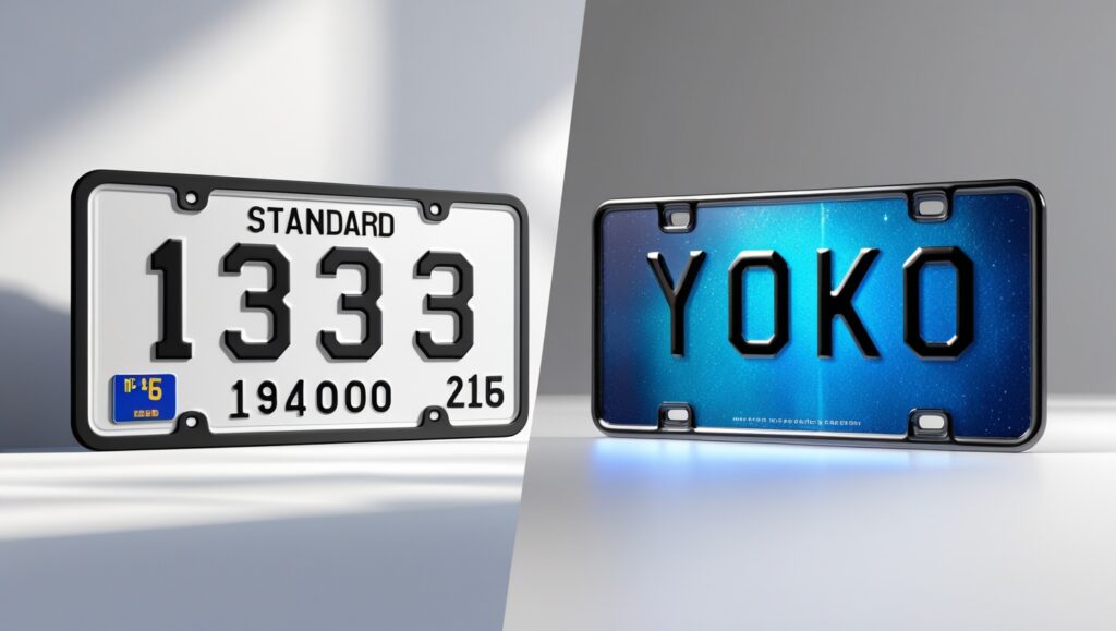 Standard vs. Customized License Plates