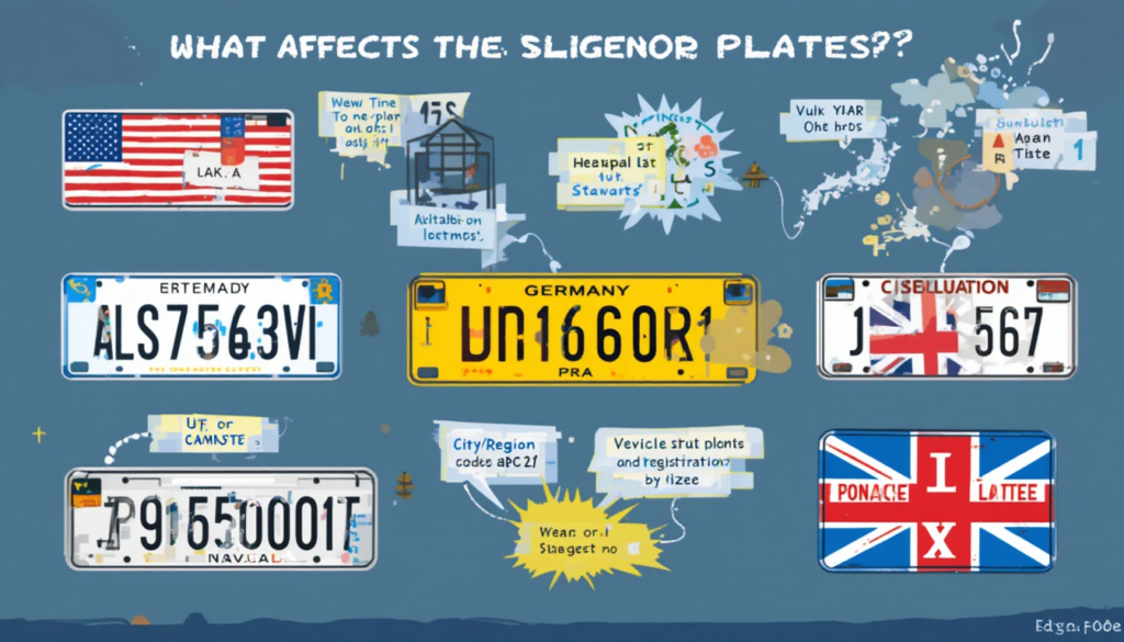 Factors Influencing the Number of Letters on a License Plate